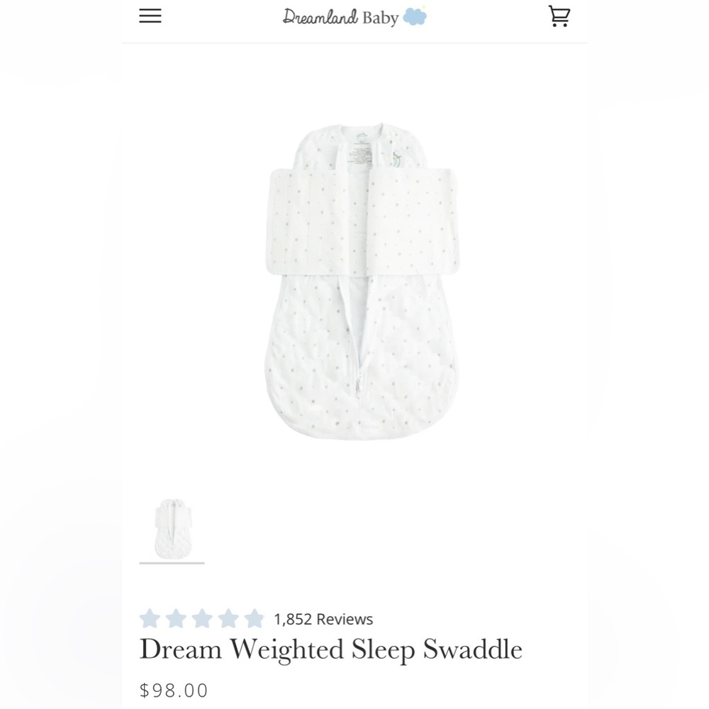Dreamland Baby Dream Swaddle 0-6M NWT